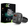 Auto nabíječka Green Cell USB-C Power Delivery + USB Quick Charge 3.0
