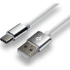 kabel przewod silikonowy usb usb c typ c everactive cbs 1cw 100cm z obsluga szybkiego ladowania do 3a bialy 3