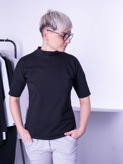 damsky_rolak_rolling_s_1/2_rukavem_barva_cerna_pohled_zepredu