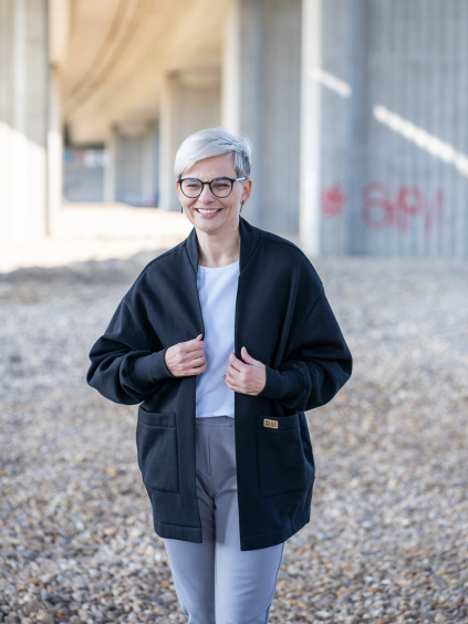 Kardigan R.E.M. černá