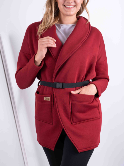 Kardigan PRODIGY bordo světlá