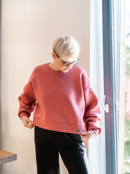 Mikina NORAH jahodová