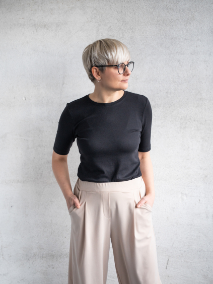 Triko TRAVIS krátký rukáv černá