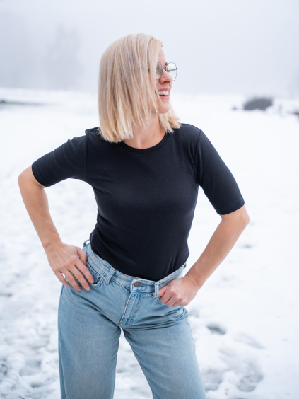 Triko TRAVIS krátký rukáv černá