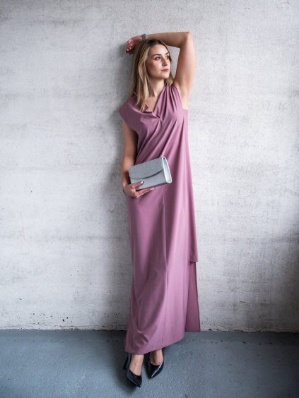 Maxi šaty GWEN starorůžová plesový look