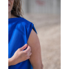 Top MADONNA královsky modrá detail rukáv