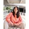 Mikina NORAH meruňková plus size XXL