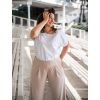 Basic triko JUSTIN bílá plus size XXL detail