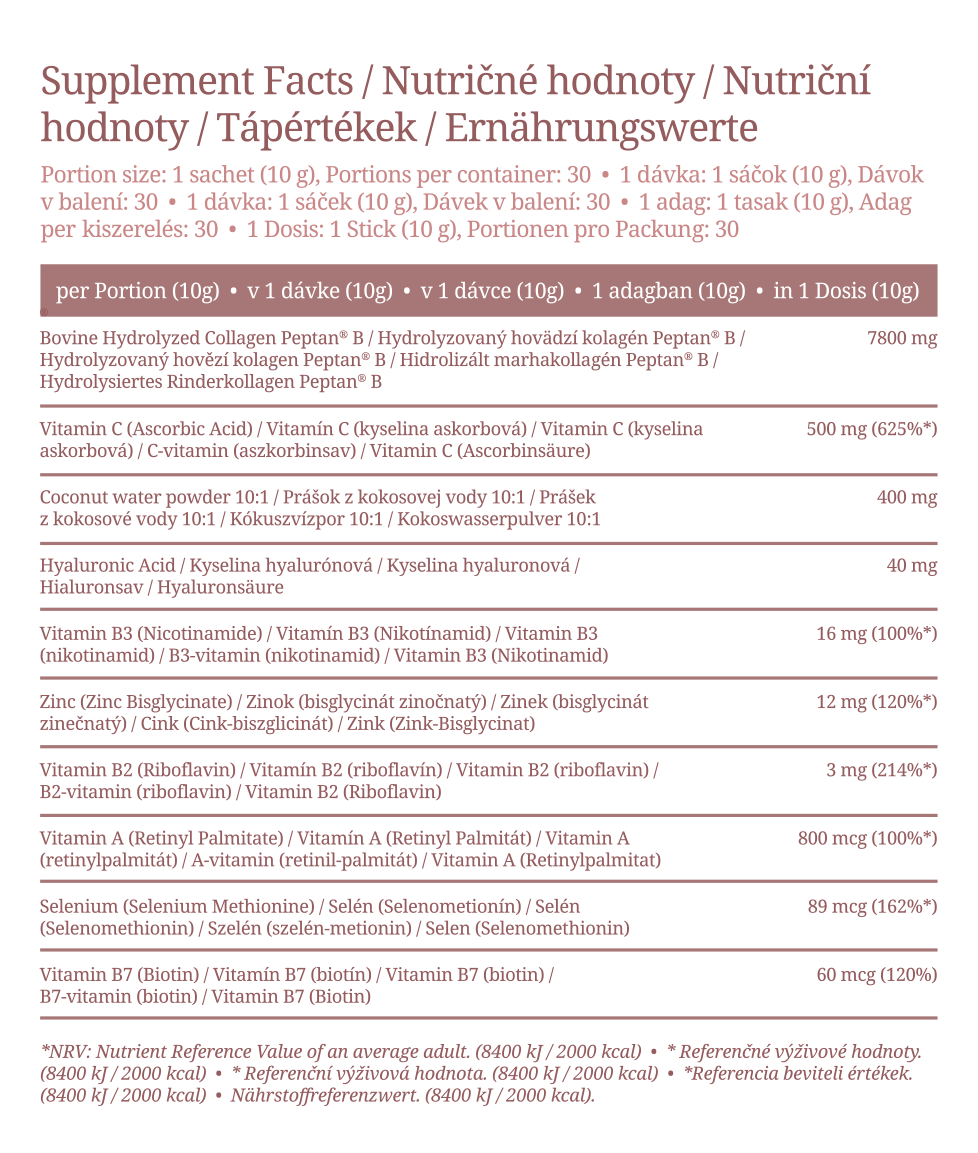 Celé složení EMFIORE Beauty Collagen