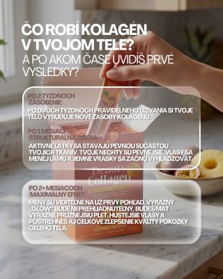 Náš Beauty Collagen nie je len o estetike, je o hĺbkovej výžive. Ako môžeš vidieť na vizuále, zmeny prichádzajú postupne,...