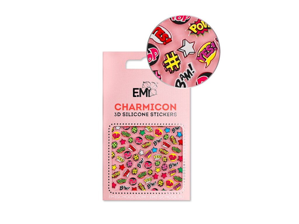 Charmicon 3D Silicone Stickers #128 Pop Art