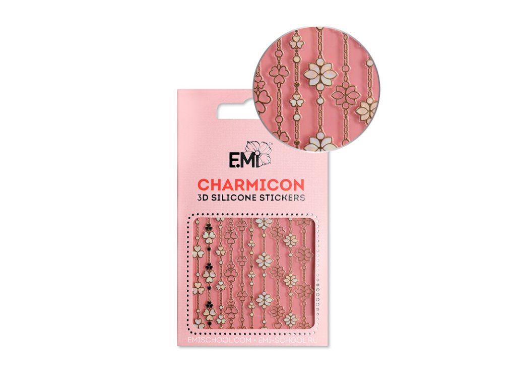 Charmicon 3D Silicone Stickers #154 Floral Art