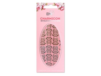 Charmicon 3D Silicone Stickers Lunula #13 Gold/Silver