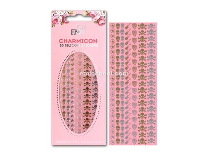 Charmicon 3D Silicone Stickers Rock MIX Gold/Silver