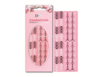 Charmicon 3D Silicone Stickers Lunula #34 Black/White