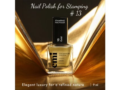 Nail Polish for Stamping Gold #13, 9 ml Insta