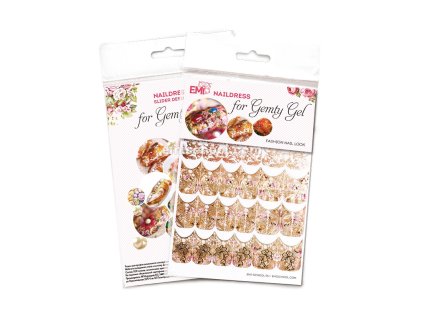 Naildress Slider Design Gold Cloth