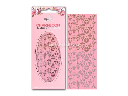 Charmicon 3D Silicone Stickers Jewelry #1 Gold/Silver