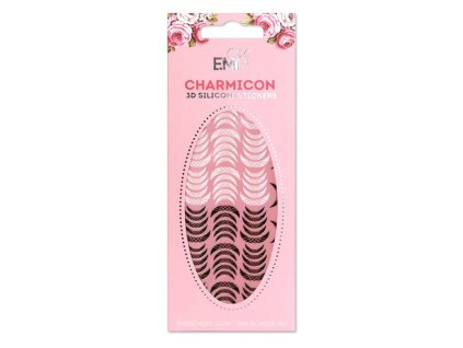 Charmicon 3D Silicone Stickers Lunula #14 Black/White