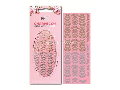 Charmicon 3D Silicone Stickers Lunula #15 Gold/Silver