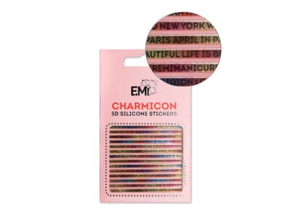 Charmicon 3D Silicone Stickers #103 Words - samolepka