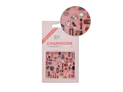 Charmicon 3D Silicone Stickers England