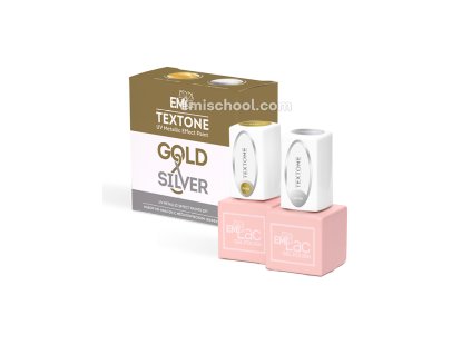 Sada TEXTONE Gold & Silver, 9 ml. - Barevný lak s efektem chromu