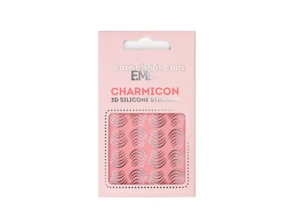 Charmicon 3D Silicone Stickers #116 Lunula Silver
