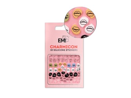 Charmicon 3D Silicone Stickers #125 Lips & Eyes