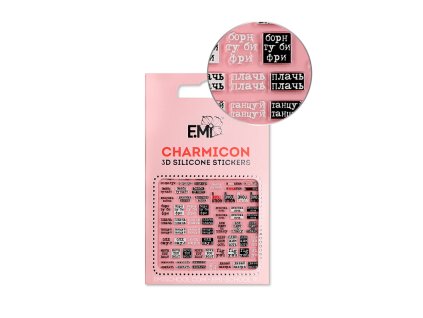 Charmicon 3D Silicone Stickers #133 Phrases