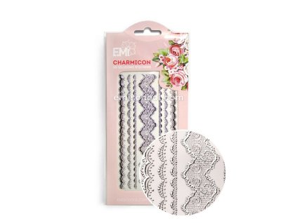 Charmicon 3D Silicone Stickers Lace Silver