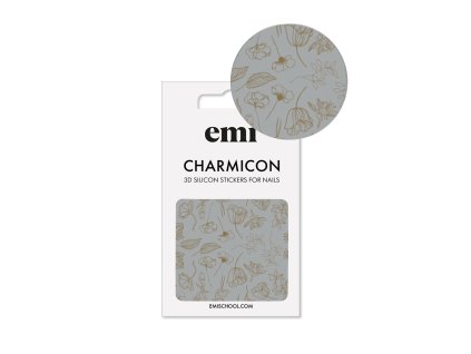 Charmicon 3D Silicone Stickers #178 Golden Flowers