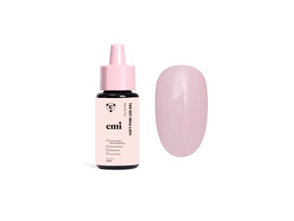 Soft Pink LED Gel in bottle, 30 ml