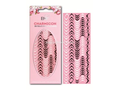 Charmicon 3D Silicone Stickers Lunula #10 Black/White
