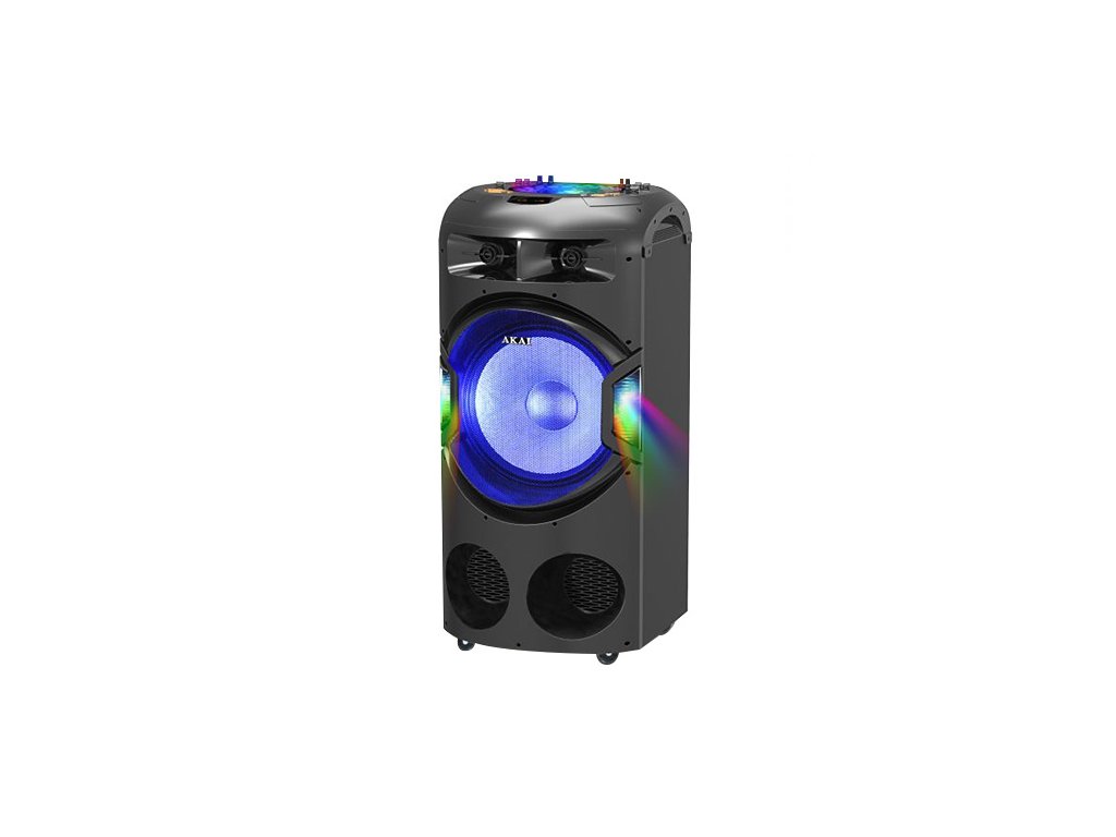 Reproduktor AKAI, DJ-BY4L, přenosný, bluetooth, FM, dual systém, LED displej, 120 W RMS