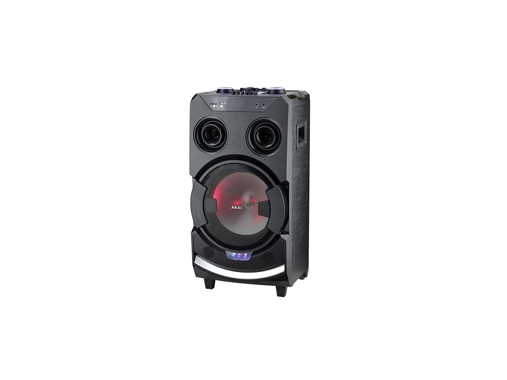 Reproduktor AKAI, ABTS-112, přenosný, LED displej, FM rádio, bezdrátový mikrofon, dálkové ovládání, 60 W RMS