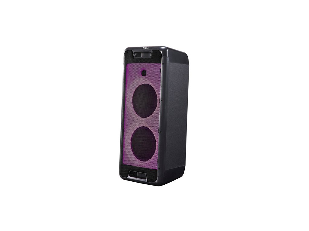 Reproduktor AKAI, Party box 800, přenosný, Bluetooth, FM rádio, TWS funkce, LED světelné efekty, 50 W RMS