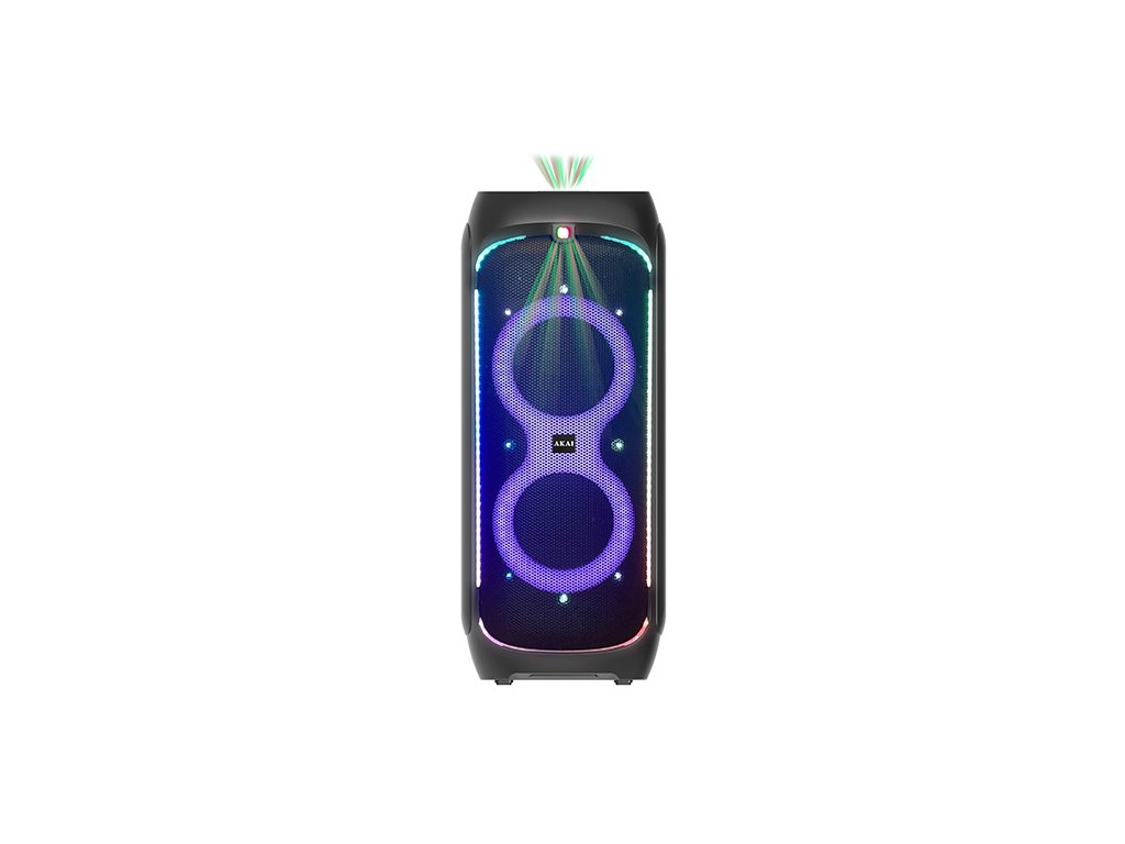 Reproduktor AKAI, DJ-Y8L, Bluetooth, 2 x bezdrátový mikrofon, dálkový ovladač, 200 W RMS