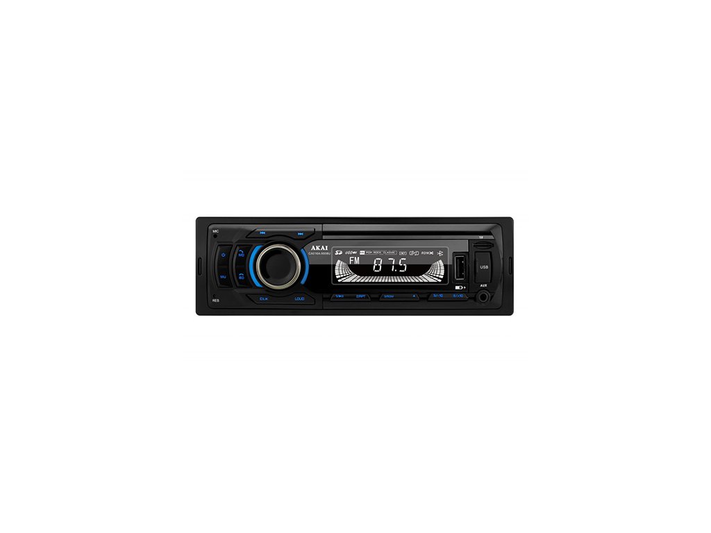 Autorádio AKAI, CA016A-9008U, pevný panel, bluetooth, LED displej, ID3 TAG, ISO konektor, 4x25 W RMS