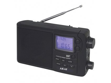 Rádio AKAI, APR-2418, přenosné, LCD displej, 0,8 W RMS