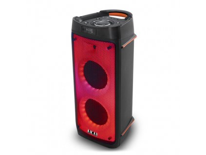 Reproduktor AKAI, Party box 810, přenosný, bluetooth, FM rádio, LED displej, funkce TWS, 50 W RMS