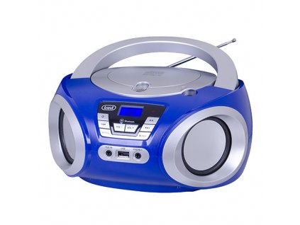 Přehrávač Trevi, CMP 544 BL, přenosný, CD/MP3, CD-RW, FM s RDS, LCD displej, 230 V/4xC, barva modrá