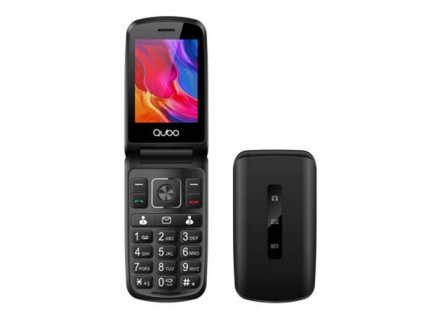 Mobilní telefon QUBO, QUBO P-210 NW BK,TLF LCD displej, fotoaparát, bluetooth, tlačítko SOS, USB-C