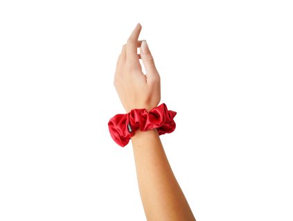 Tmavě Červená Scrunchie