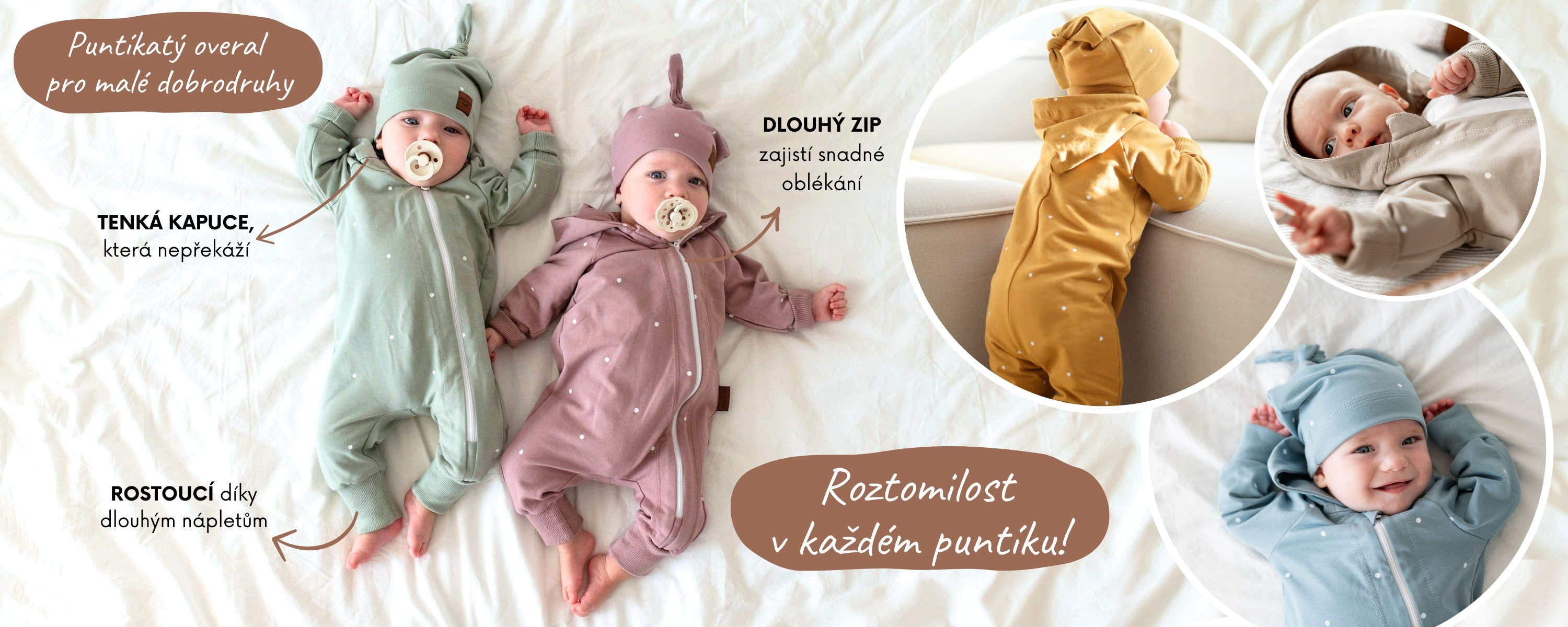 puntíkaté overaly pro děti