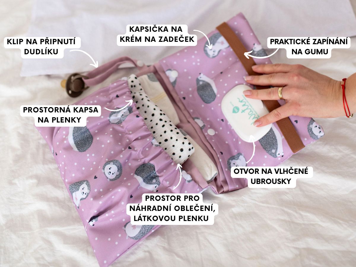 Plenkovník - pouzdro na plenky / ježci