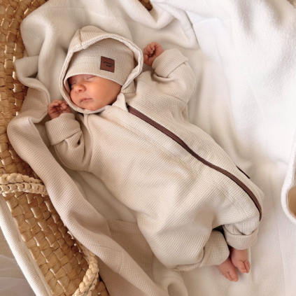 vaflovy overal kremovy rostouci detsky