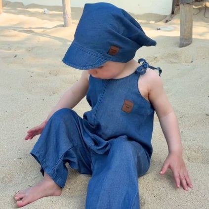 Tencelový overal letní / tmavý denim