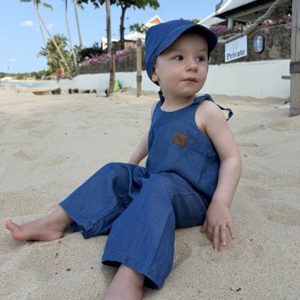 Tencelový overal letní / tmavý denim