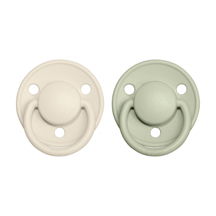 BIBS De Lux cumliky z prirodneho kaucuku zo silikonu 2ks Ivory+Sage